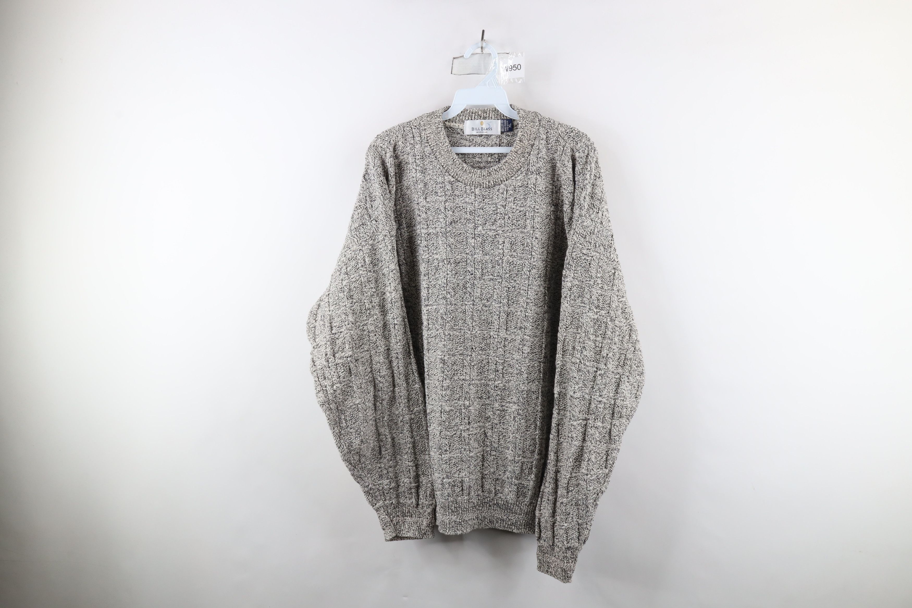 Vintage Vintage 90s Streetwear Hand Framed Cotton Knit Sweater USA Size US XL / EU 56 / 4 - 1 Thumbnail