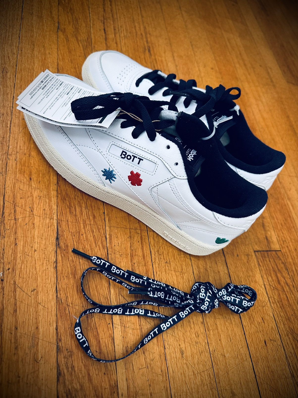 BoTT x Reebok Club C 85 Japan Floral Leather Sneakers Shoes