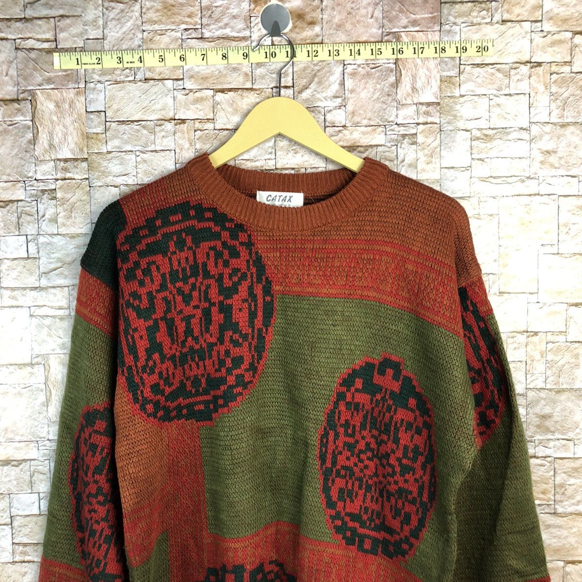 Homespun Knitwear Catax Orange art vintage japan sweatshirt Knitwear #A692 Size US M / EU 48-50 / 2 - 2 Thumbnail