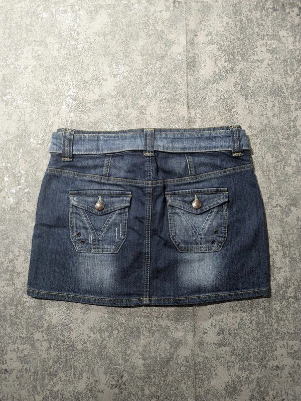 Hysteric Glamour × Japanese Brand × Miss Sixty VTG CARGO DENIM MISS SIXTY STYLE MINI SKIRT Size 31" - 3 Thumbnail
