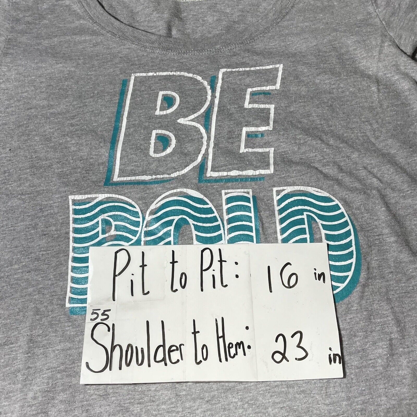 Nike Nike Small Athletic Cut "Be Bold" Gray Graphic T Shirt Size S / US 4 / IT 40 - 12 Thumbnail