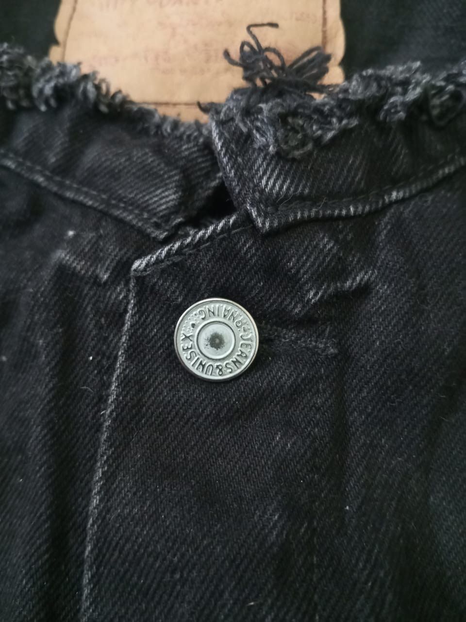 Japanese Brand RARE🟢A06 RNA Slang Punk Distressed Denim Ponco Size US M / EU 48-50 / 2 - 14 Thumbnail