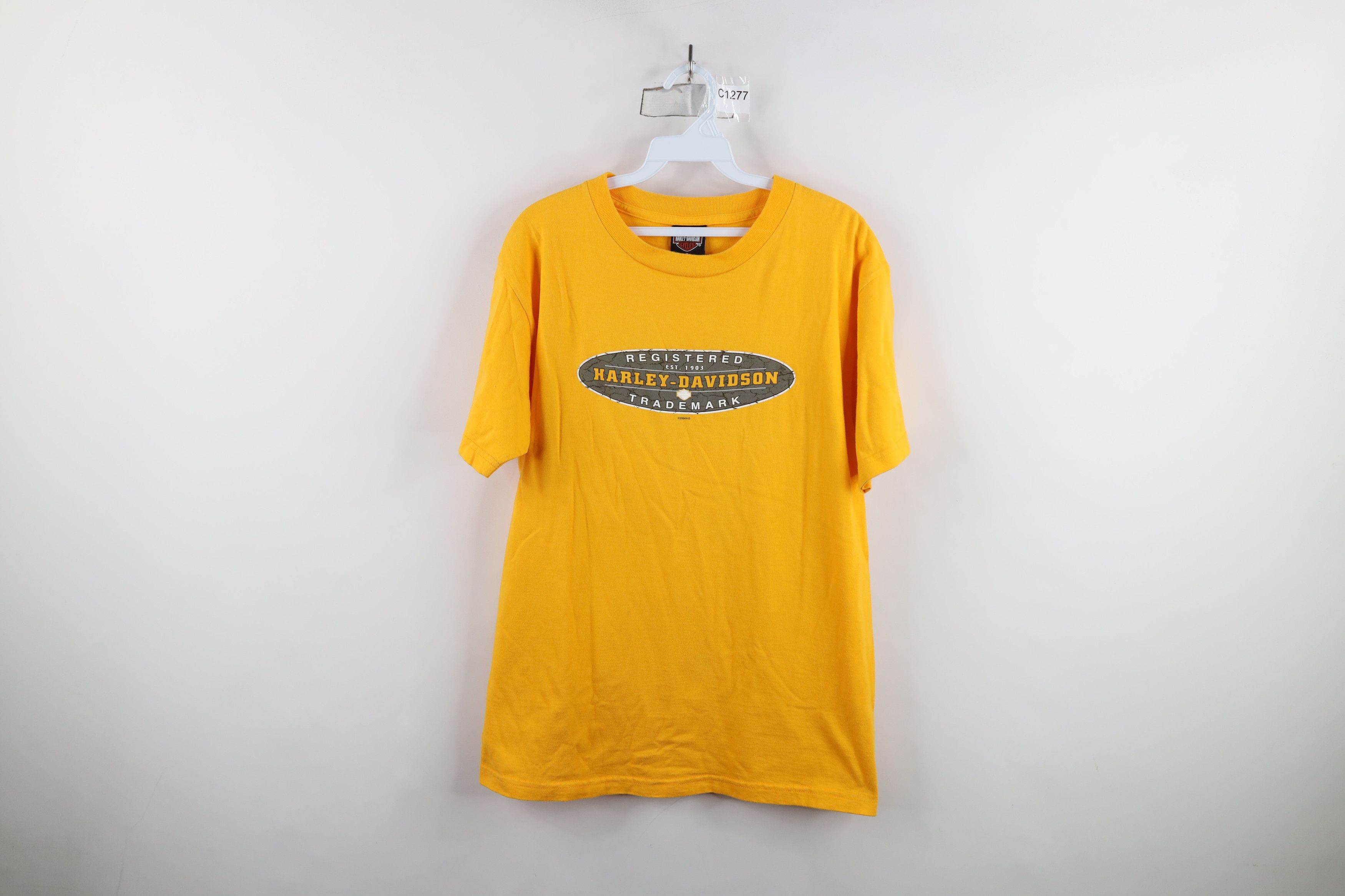 Harley Davidson × Vintage Vintage Y2K Harley Davidson Spell Florida T-Shirt Yellow USA Size US M / EU 48-50 / 2 - 1 Thumbnail