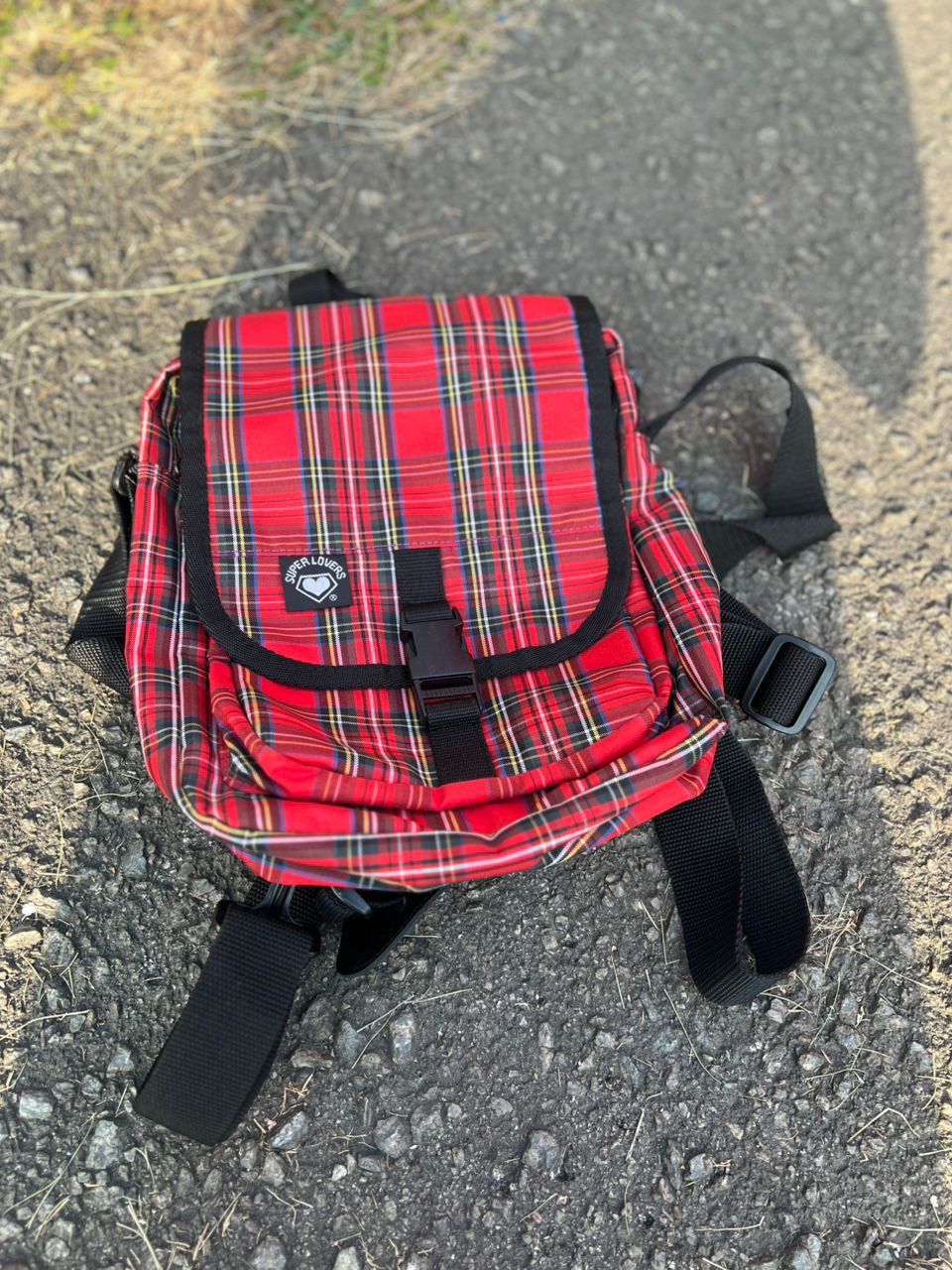Japanese Brand Super Lover 2Way Checker Bag💼 Size ONE SIZE - 2 Thumbnail