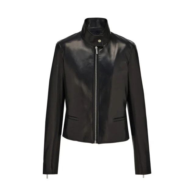 Salvatore Ferragamo o1s1rm0526 Zip-up Leather Biker Jacket in Black Size S / US 4 / IT 40 - 1 Preview