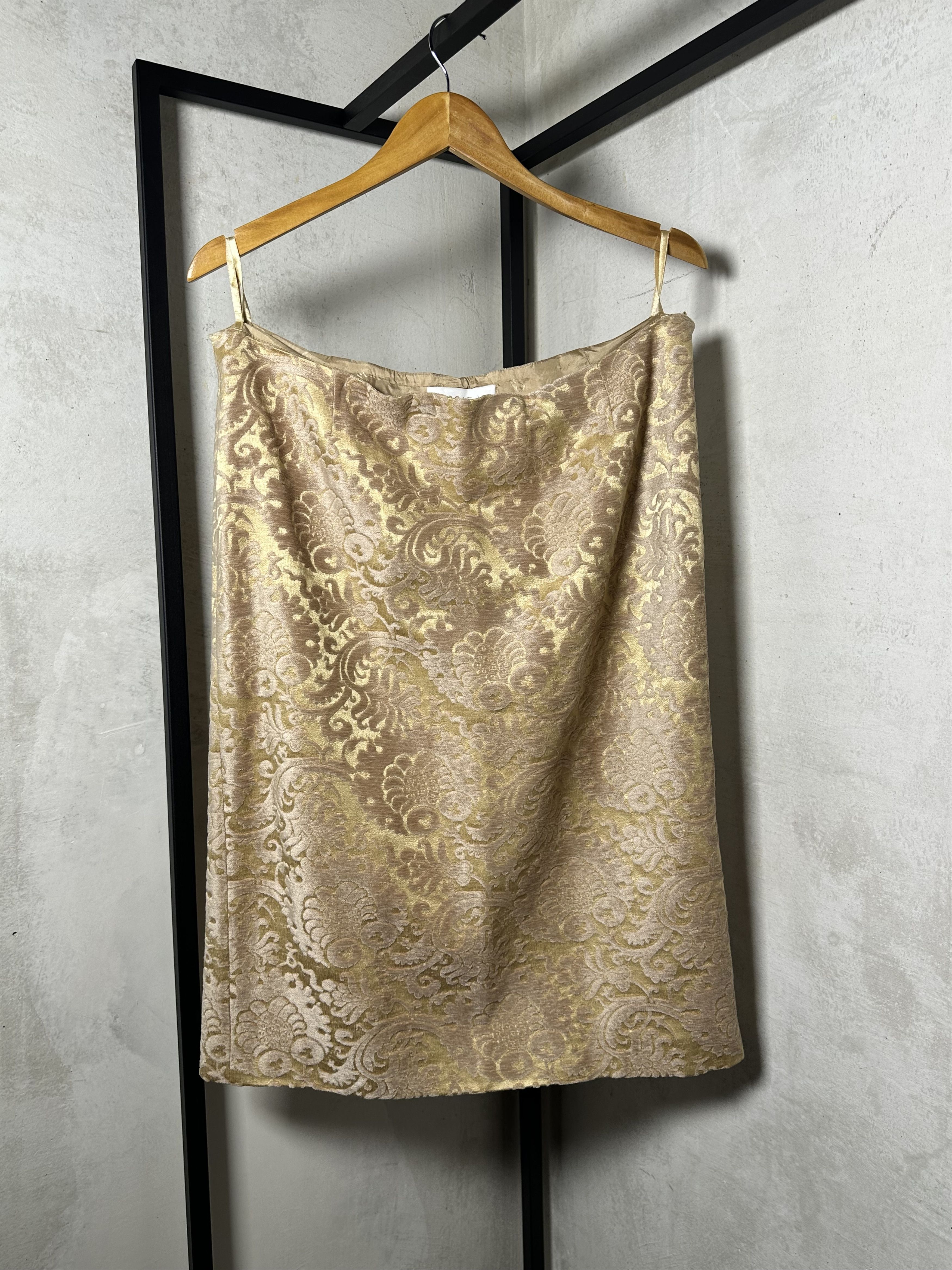 Escada ESCADA Gold Toned Brocade Skirt Size 30" / US 8 / IT 44 - 1 Thumbnail