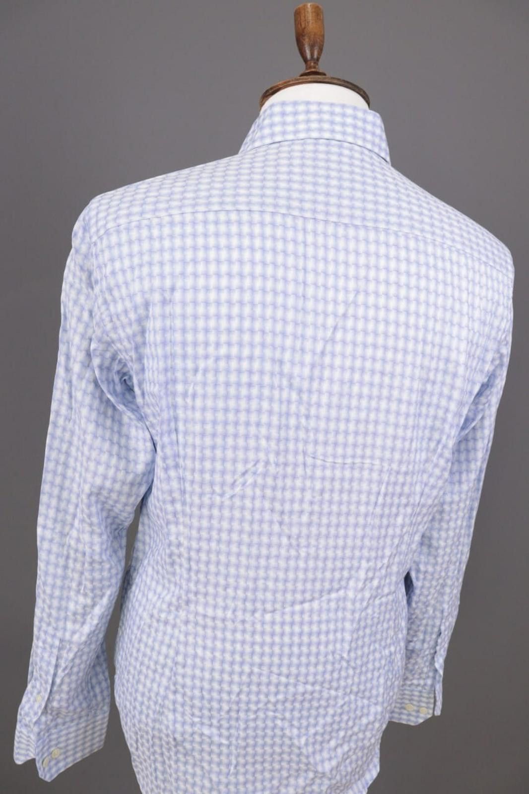 Eton Eton Slim Fit Blue Signature Twill Dress Shirt 42 / 17 Size US M / EU 48-50 / 2 - 11 Thumbnail