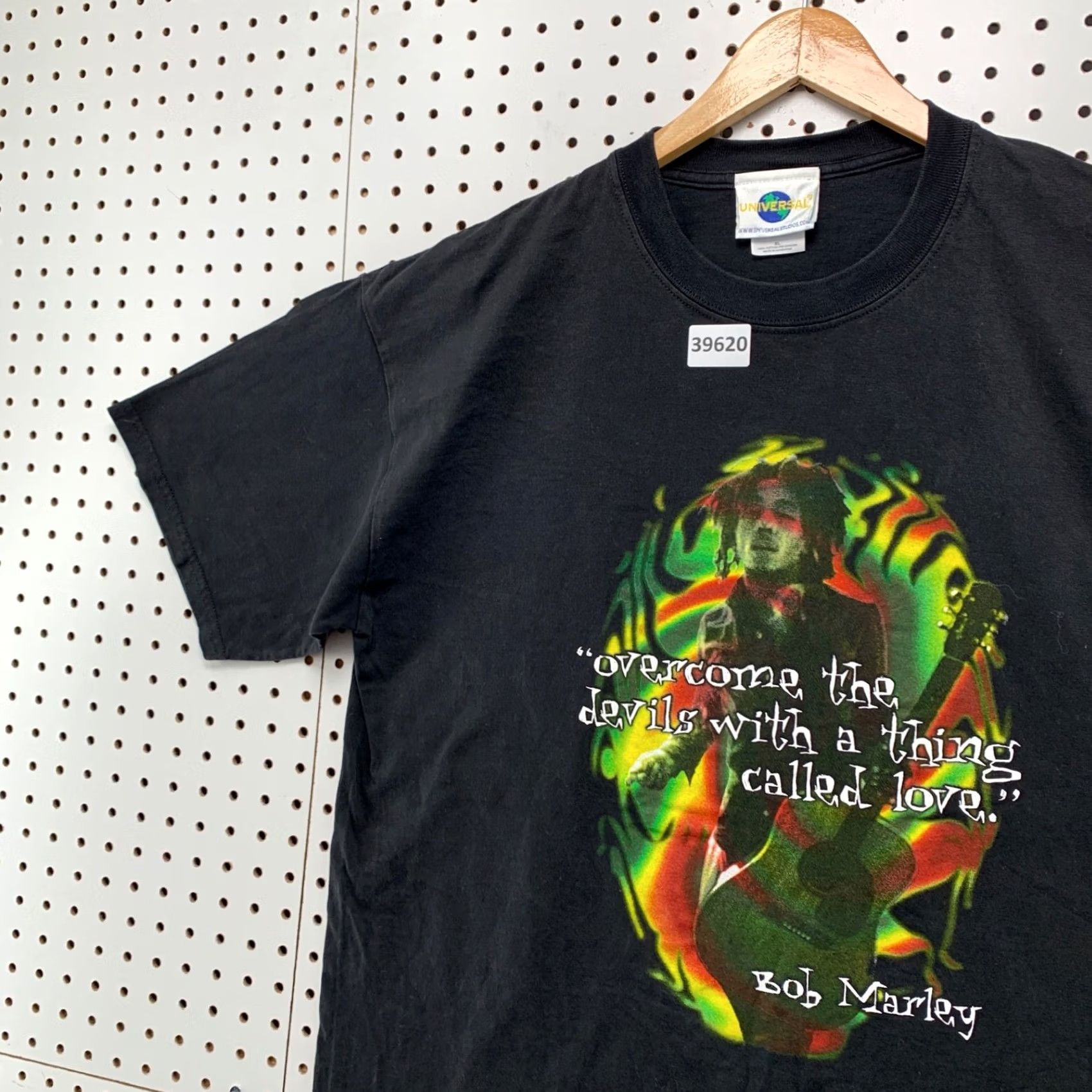 Vintage VINTAGE Bob Marley Universal Studios Shirt Mens XL Black 90s Reggae Quote Rasta Shirt Size US XL / EU 56 / 4 - 6 Thumbnail