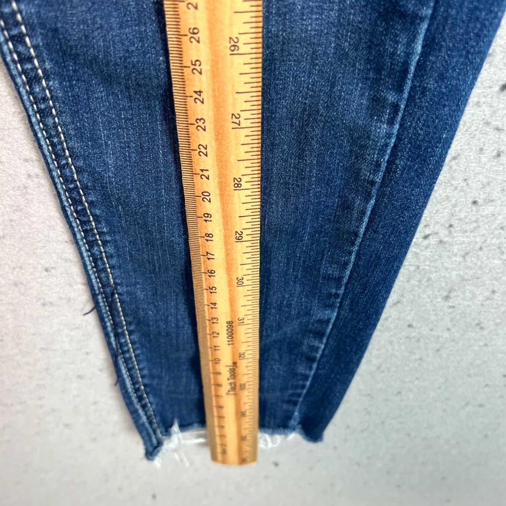Vintage VINTAGE American Rag Cie Womens Jeans Skinny Distressed Blue High-Rise Button Fly 7 Mens? Size 28" / US 6 / IT 42 - 6 Thumbnail