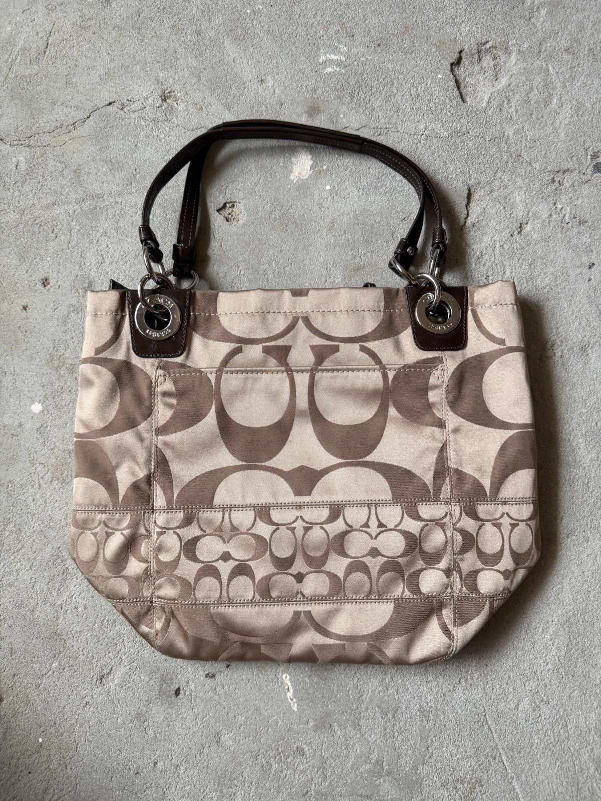Coach Coach Signature Multi Pattern Tote Bag Beige Size ONE SIZE - 6 Thumbnail