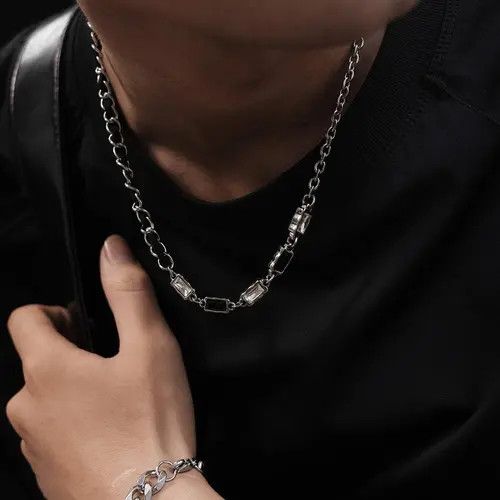 Jewelry Leather Rope Necklace – Gemstone Collarbone Chain Size ONE SIZE - 2 Thumbnail