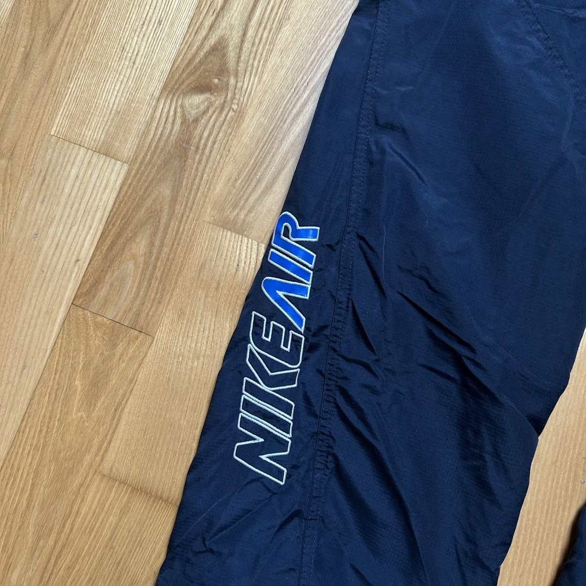 Nike × Vintage Vintage Nike trackpants nylon baggy y2k navy Size US 32 / EU 48 - 6 Thumbnail