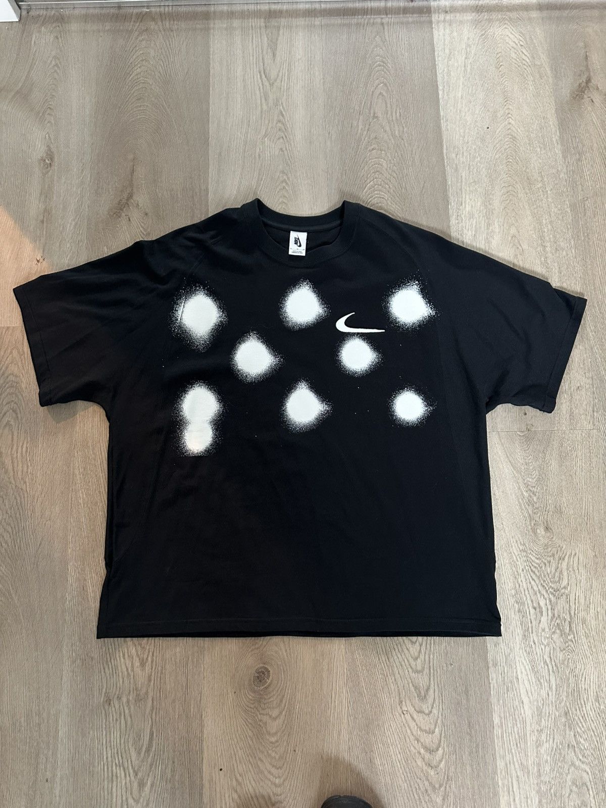 Nike × Off-White Nike Off-White Virgil Spray Paint Dot Tee Size XXL Black Size US XL / EU 56 / 4 - 1 Thumbnail