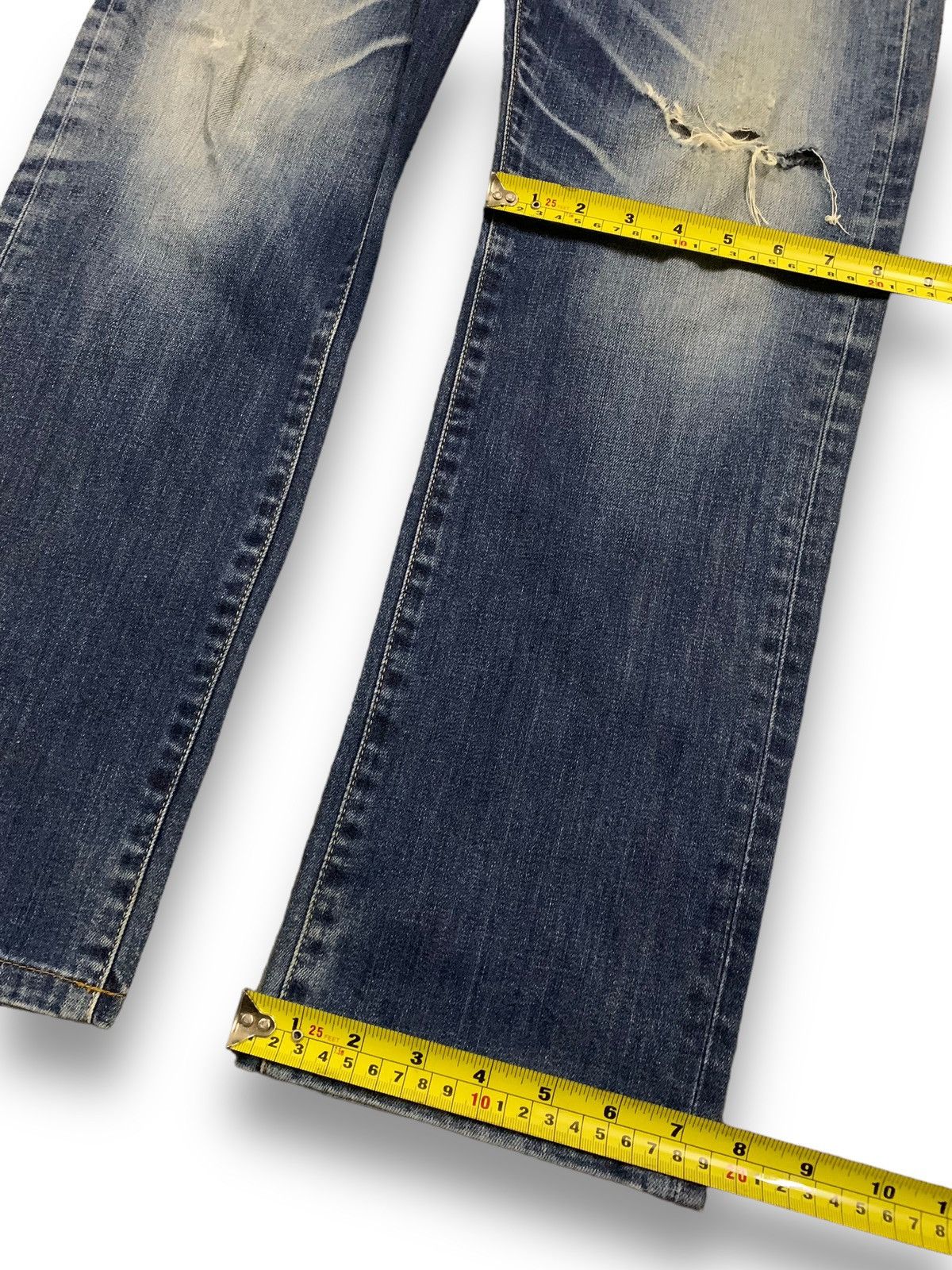 Undercover × Uniqlo Vintage Uniqlo S001 Straight Leg Distressed Grunge Jeans Size US 33 - 15 Thumbnail