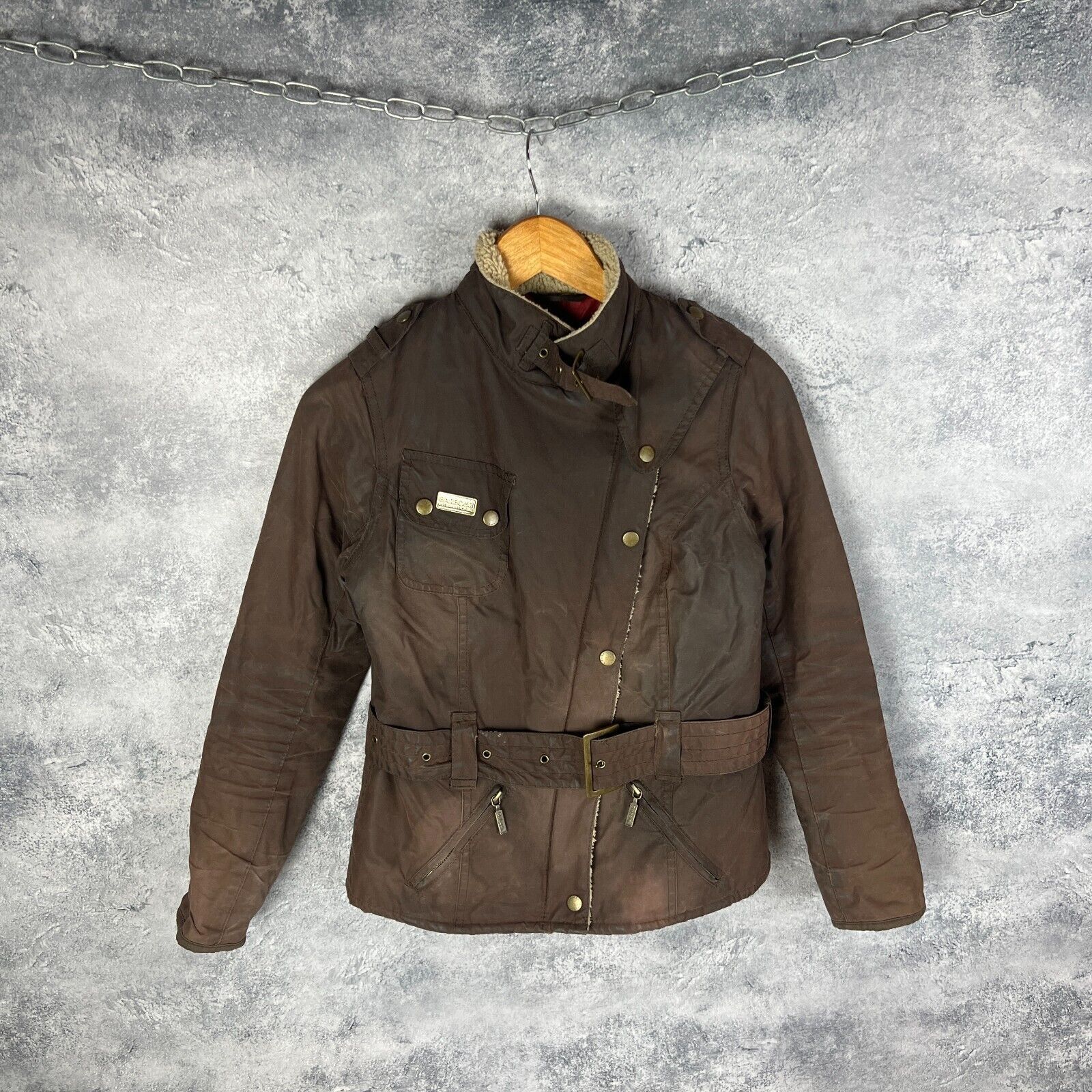 Barbour Barbour International Waxed Jacket Women's Size 4 Brown ` Size S / US 4 / IT 40 - 1 Thumbnail
