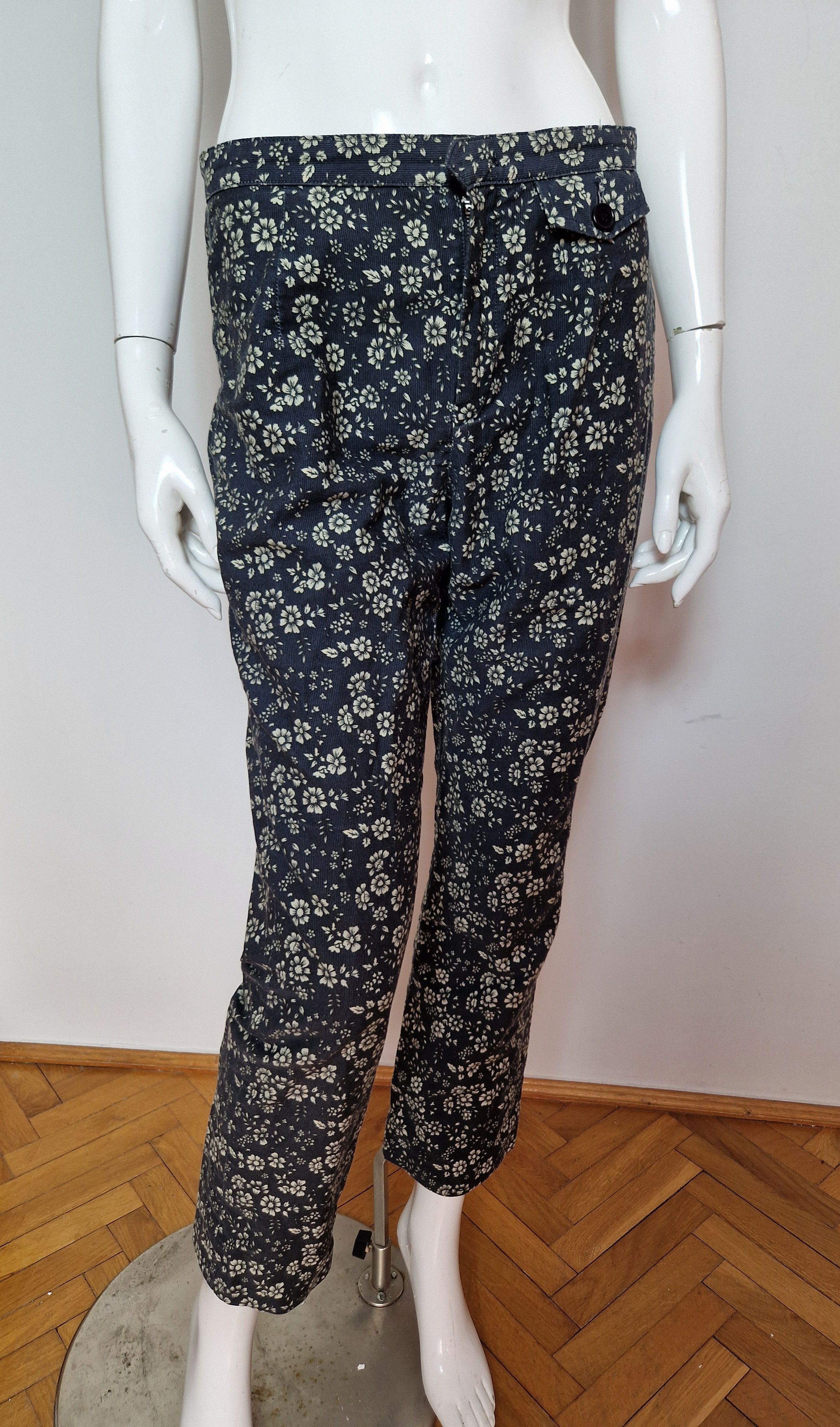 image of Isabel Marant Floral Pants in Navy, Women's (Size 26)