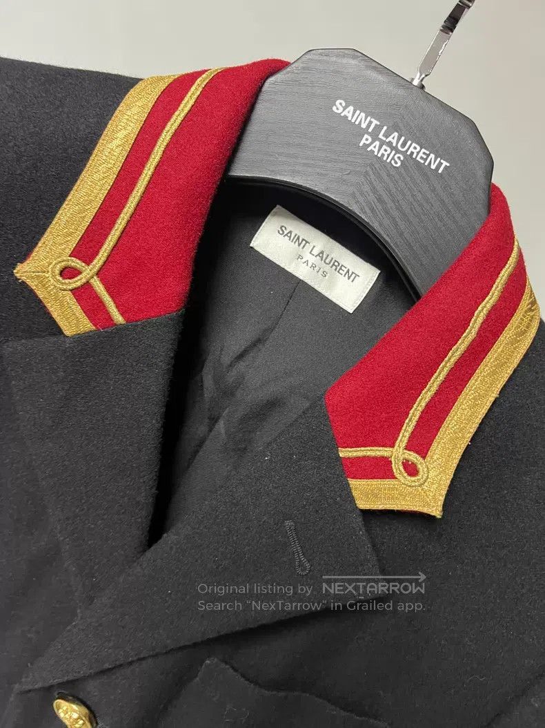 Saint Laurent Paris Saint Laurent Paris Red Gold Button Court Suit i Size XS / US 0-2 / IT 36-38 - 2 Thumbnail