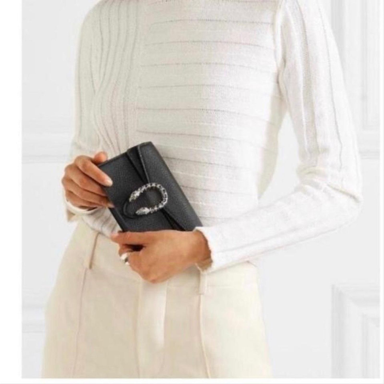 Gucci Dionysus super mini crystal embellished leather bag Size ONE SIZE - 3 Thumbnail