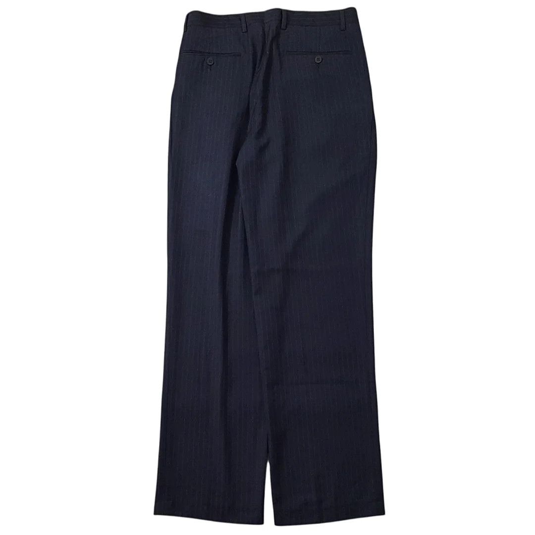 Giorgio Armani Giorgio Armani Striped Navy Wool Formal Trousers Size US 32 / EU 48 - 2 Thumbnail