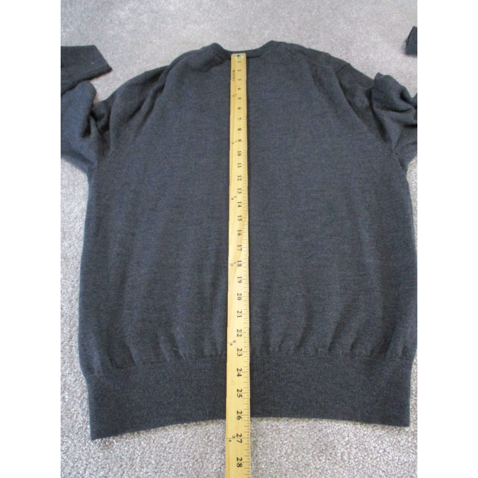 Bonobos VINTAGE Bonobos Sweater Mens XL Gray Knit Wool Pullover Long Sleeve V-Neck Slim Fit Golf Hiking Walking Size US XL / EU 56 / 4 - 7 Thumbnail