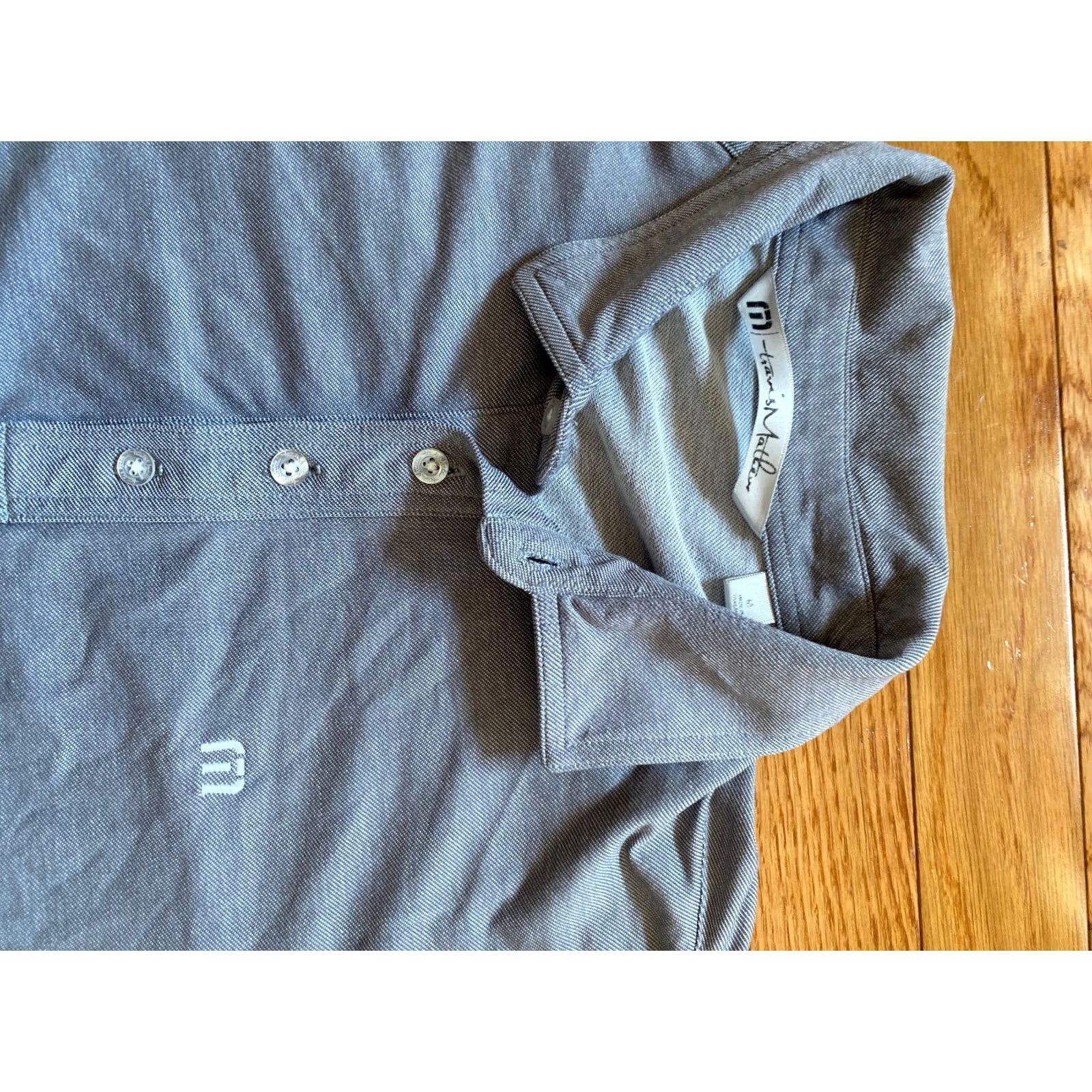 TravisMathew Travis Mathew MEN'S POLO SHIRT Golf Collar Gray Stripe M Size US M / EU 48-50 / 2 - 3 Thumbnail