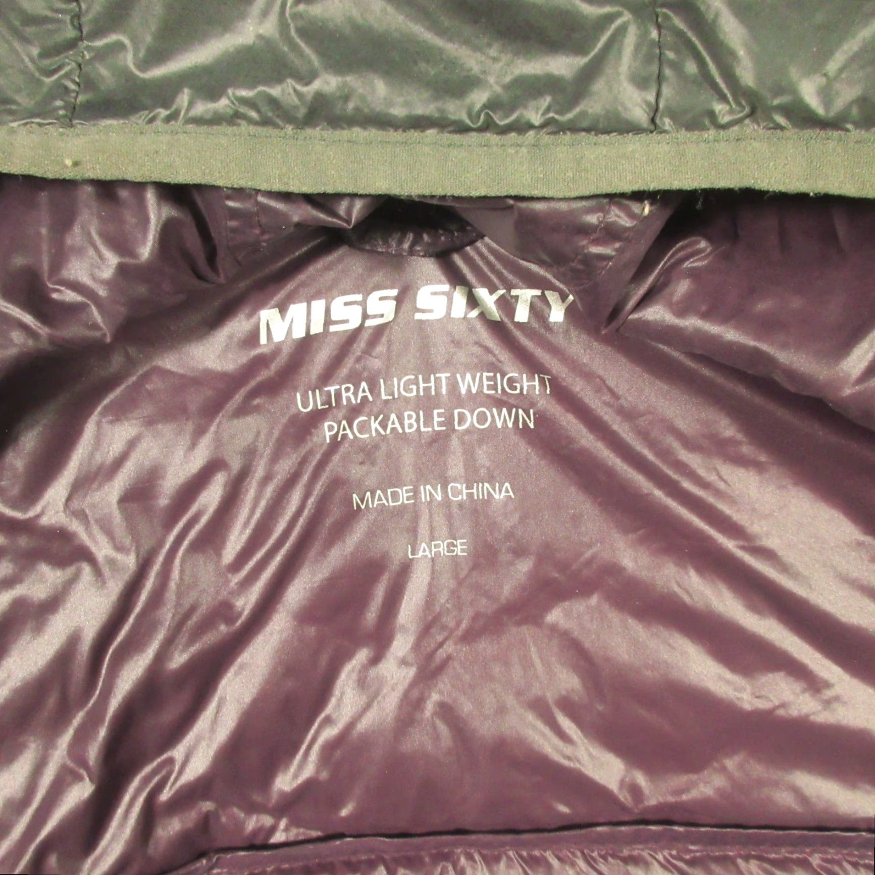 Miss Sixty Miss Sixty Down Puffer Jacket Womens L Shiny Charcoal Hooded Packable Coat Size L / US 10 / IT 46 - 3 Thumbnail