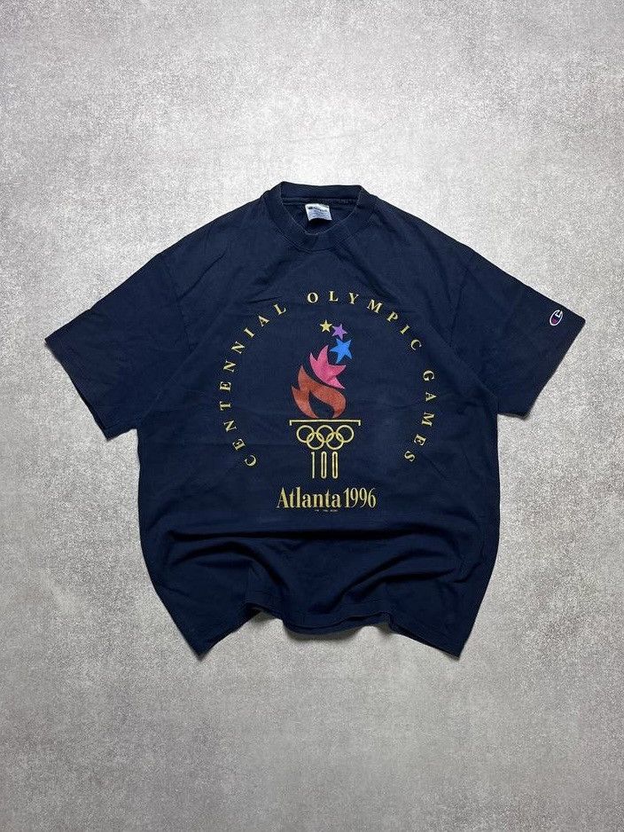 USA Olympics × Vintage Vintage Champion Atlanta Olympic 1996 Boxy T-shirt XL Size US XL / EU 56 / 4 - 1 Thumbnail