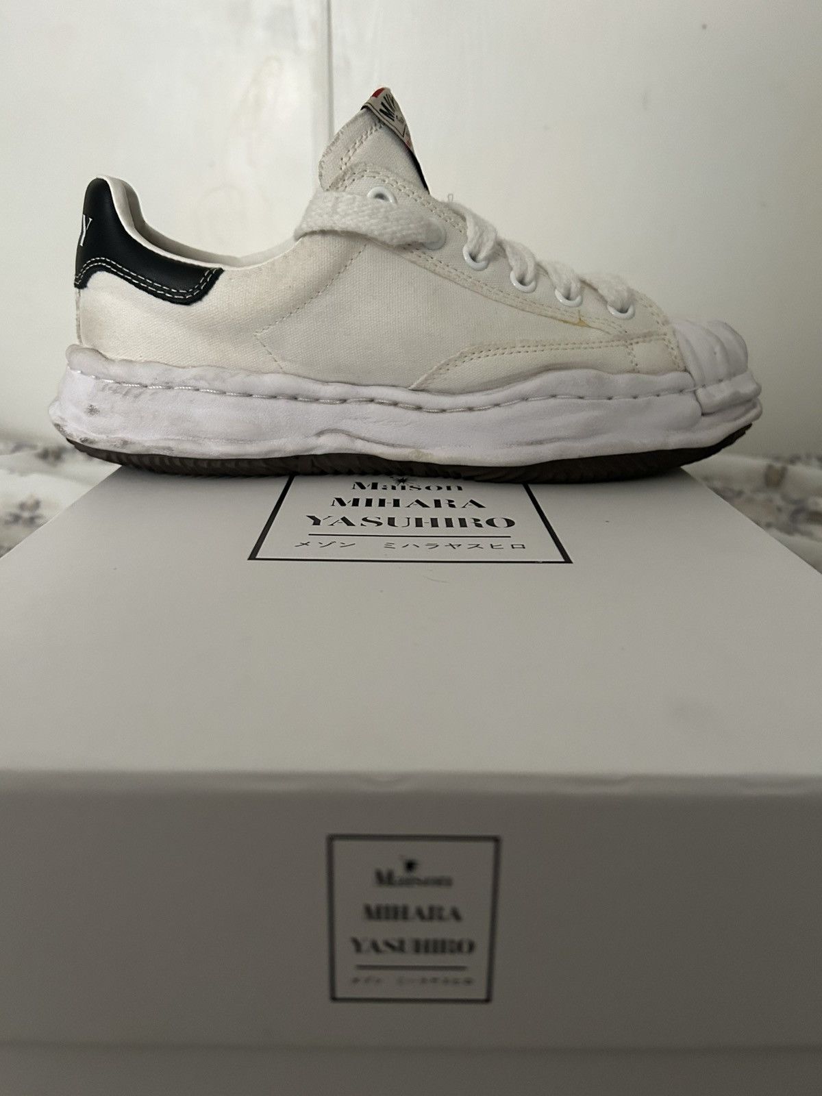 Maison MIHARA YASUHIRO Maison Mihara Yasuhiro OG Sole Canvas Low – White Size US 10 / EU 43 - 1 Thumbnail
