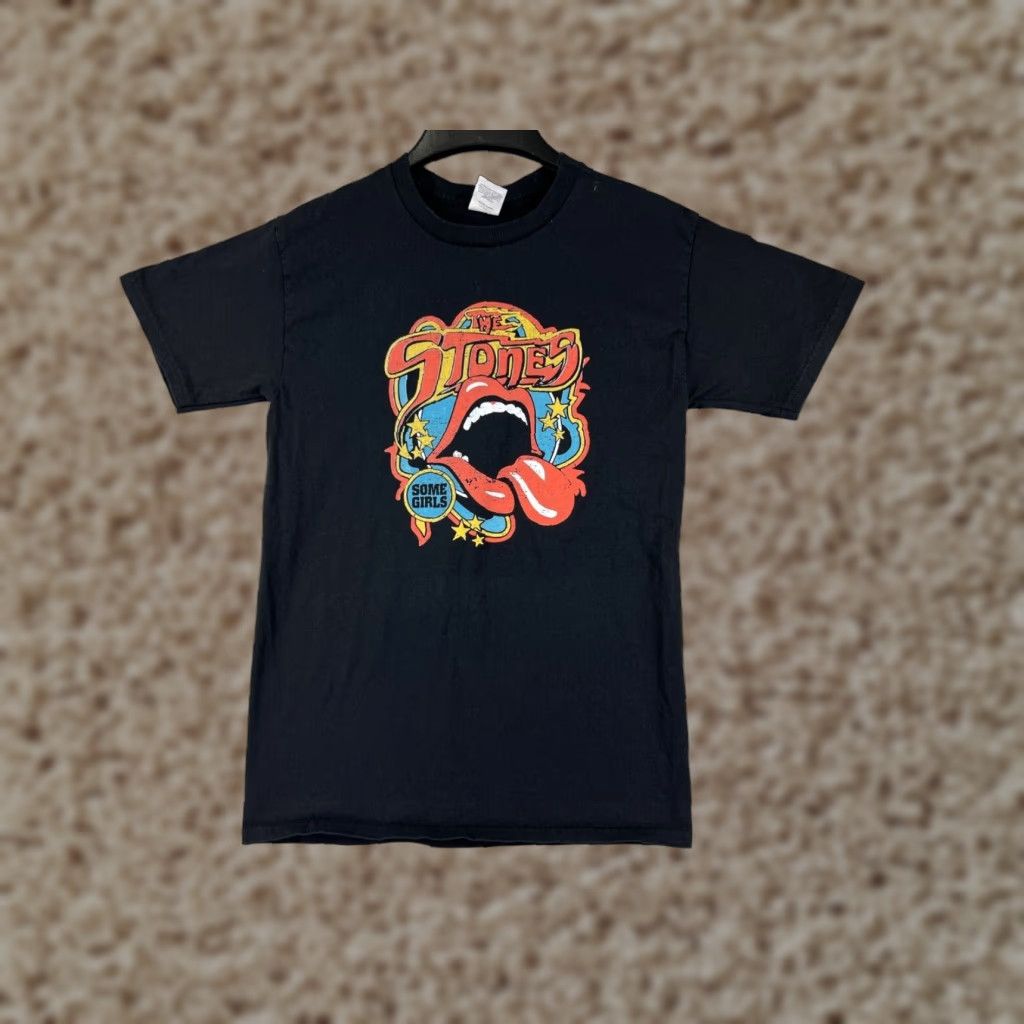 SOMET VINTAGE The Rolling Stones Shirt Womens Small Black Short Sleeve Cotton Some Girls Size S / US 4 / IT 40 - 1 Thumbnail