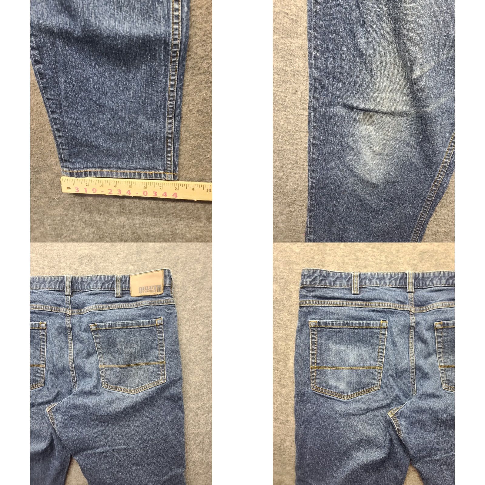 Vintage Duluth Trading Flex Weekender Jeans Mens 38x32 Straight Leg Stretch Denim Blue 5-Pocket Regular Rise Modern Fit Mens Jeans Size US 38 / EU 54 - 8 Thumbnail