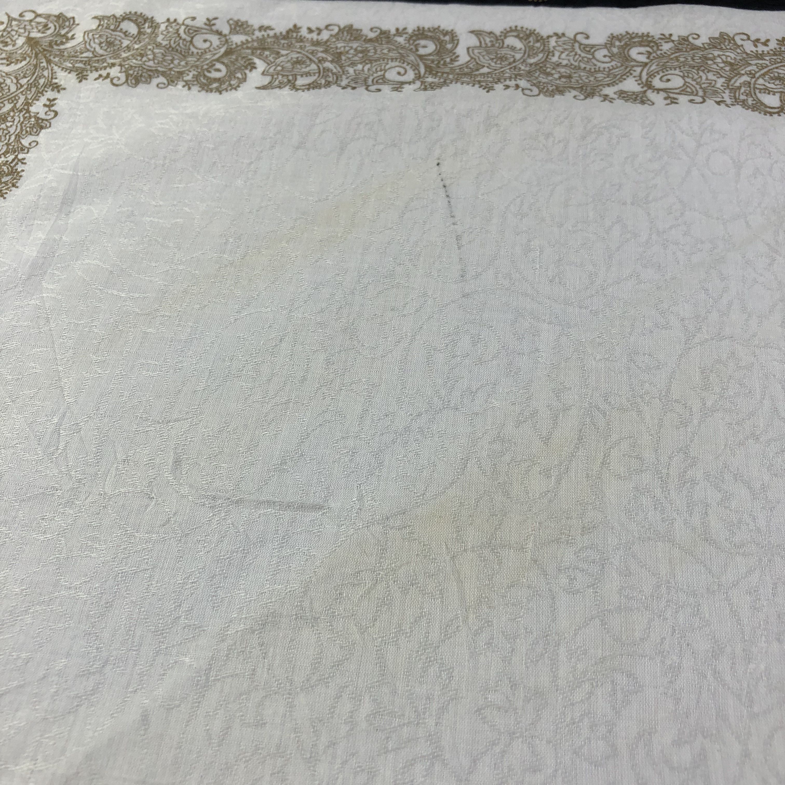 Yves Saint Laurent YSL Gold Baroque Handkerchief Neckerchief Bandana H1690 Size ONE SIZE - 6 Thumbnail