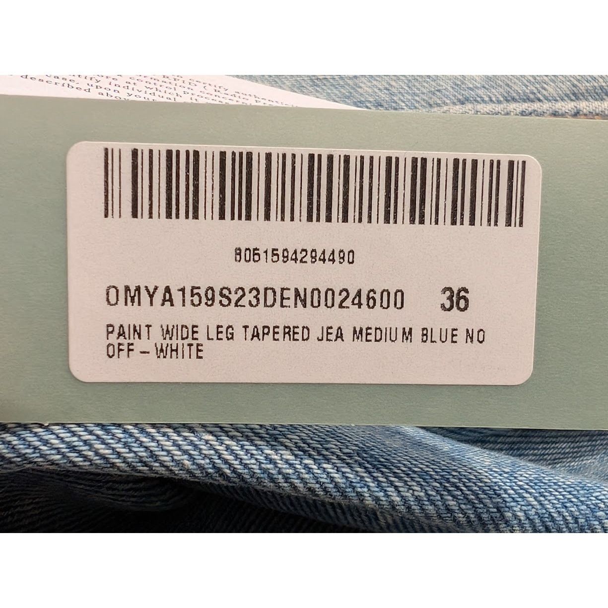 Off-White o1rshd1 Paint Wide Leg Tapered Jeans in Blue Size US 36 / EU 52 - 19 Thumbnail