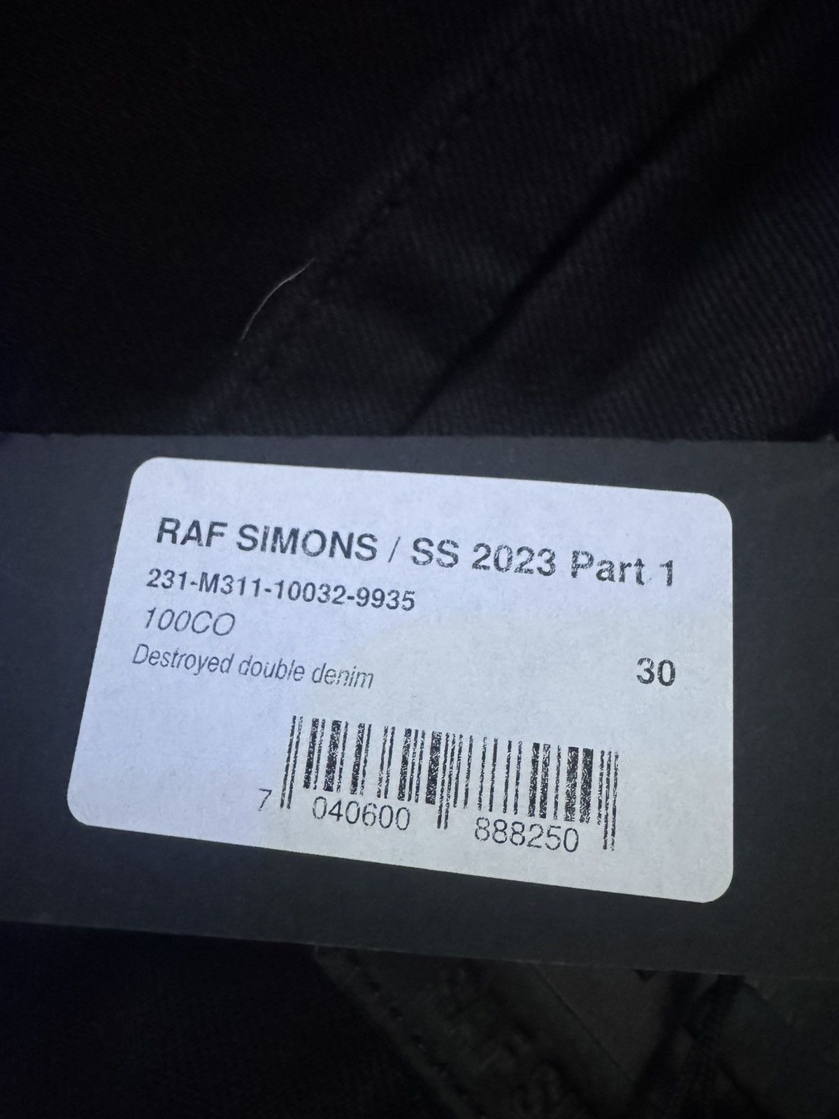 Raf Simons Raf Simons 30 mens distressed effect double denim jeans Size US 30 / EU 46 - 4 Thumbnail