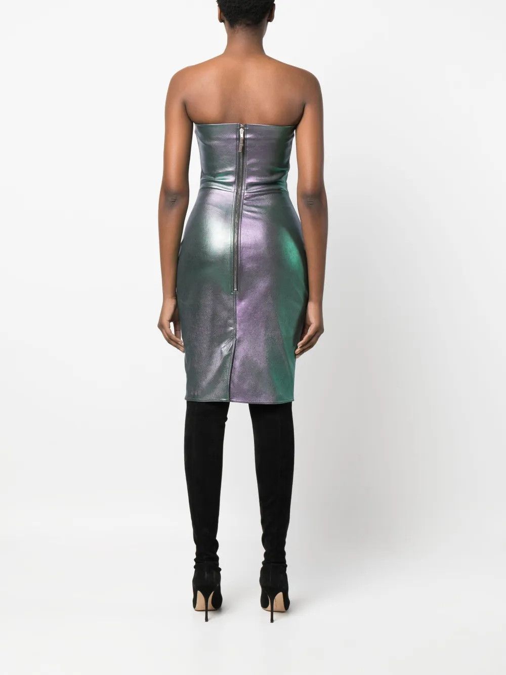 Rick Owens o1y0126 Mini Dress in Multicolor Size S / US 4 / IT 40 - 4 Thumbnail