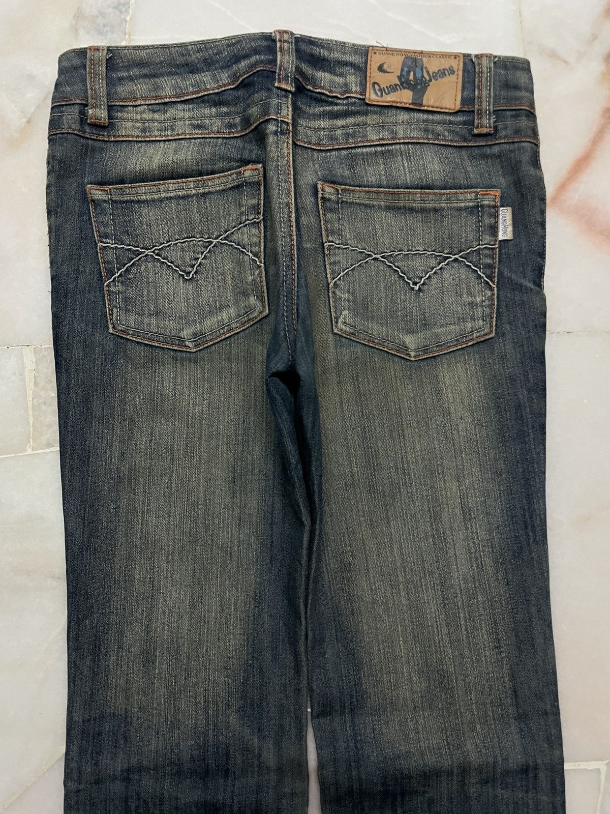 Seditionaries 💥Flared💥🇯🇵 Mudwash Tattoo Dragon Embroidery Bootcut Jean Size 28" / US 6 / IT 42 - 9 Thumbnail
