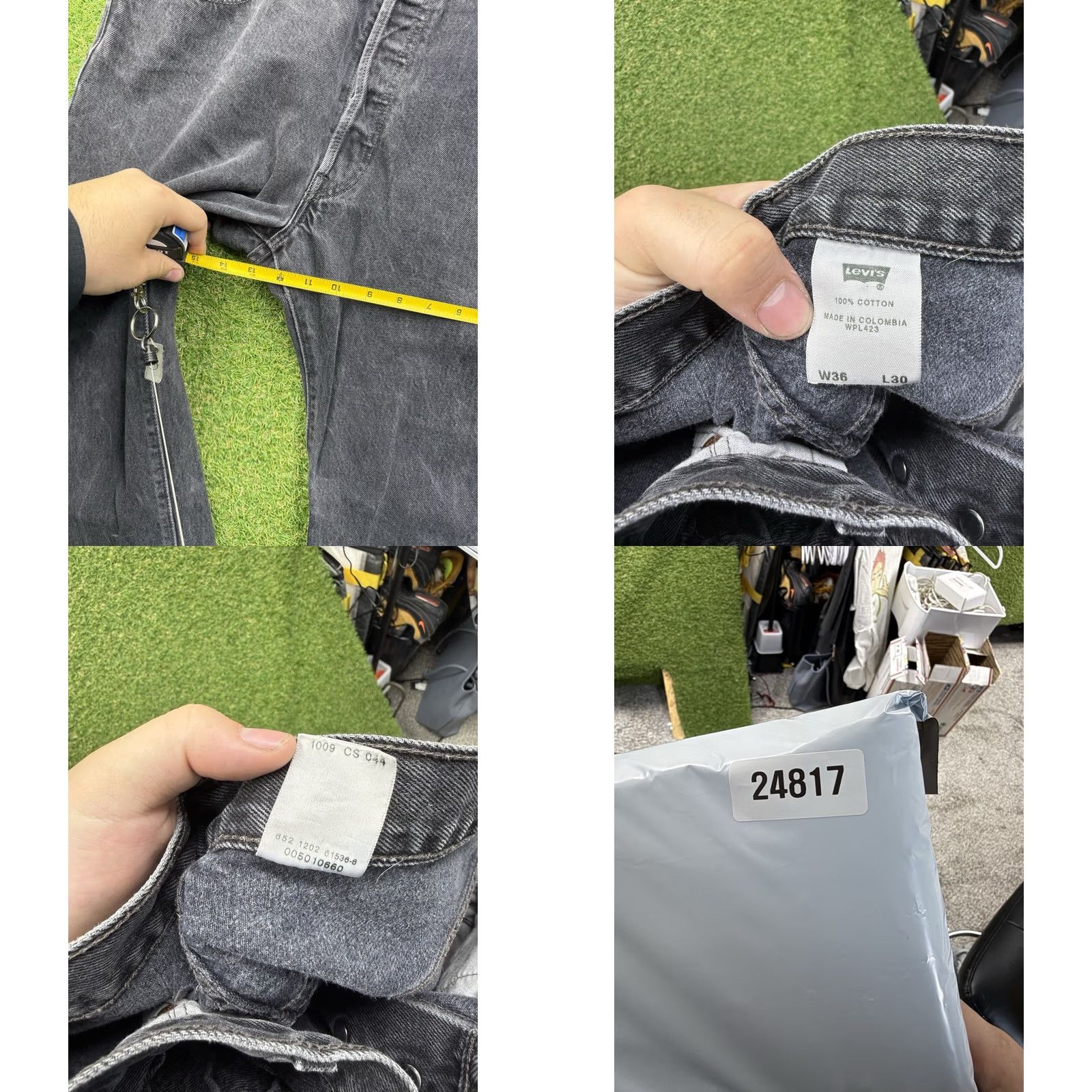 Levi's VINTAGE Levi's 501 Jeans Mens 36x30 Black Button Fly Straight Leg Casual Work Size US 36 / EU 52 - 8 Thumbnail