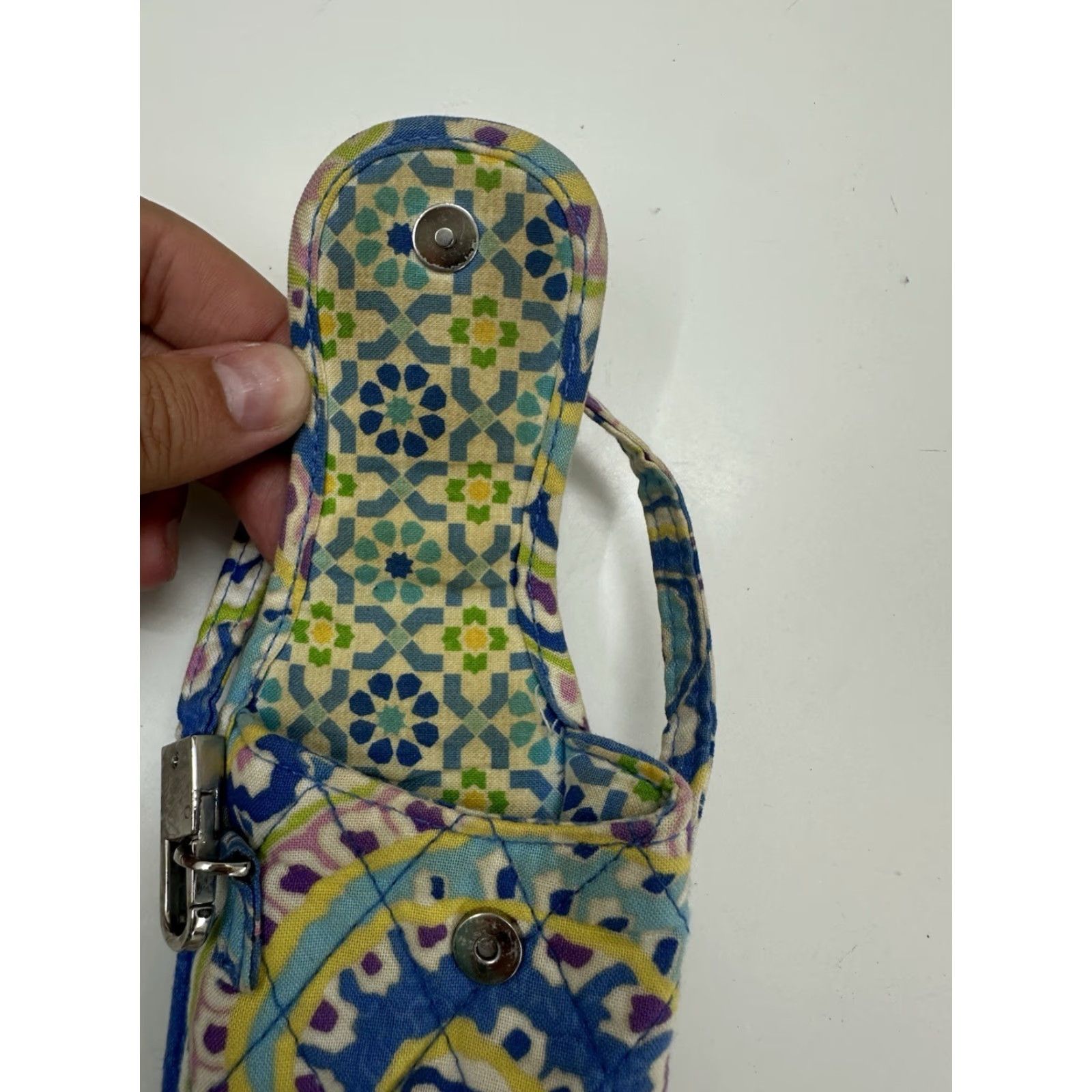 Vera Bradley Vera Bradley Phone Case Capri Blue Quilted Flip Phone Holder Cover Wrist Strap Y2K Size ONE SIZE - 6 Thumbnail