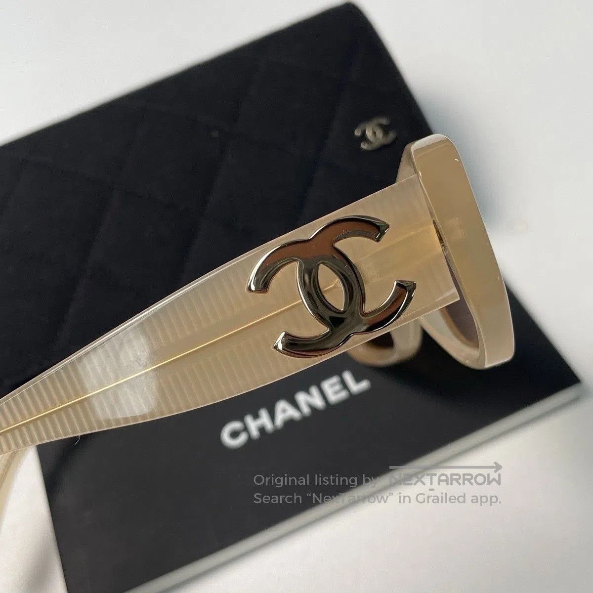 Chanel Chanel Light Brown Square-Frame Sunglasses. Size ONE SIZE - 4 Thumbnail