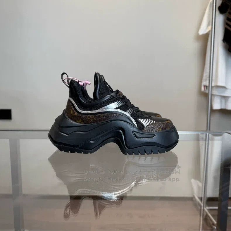 Louis Vuitton Louis Vuitton Archlight 2.0 Black Patchwork Dad Shoes Size US 8 / IT 38 - 7 Thumbnail