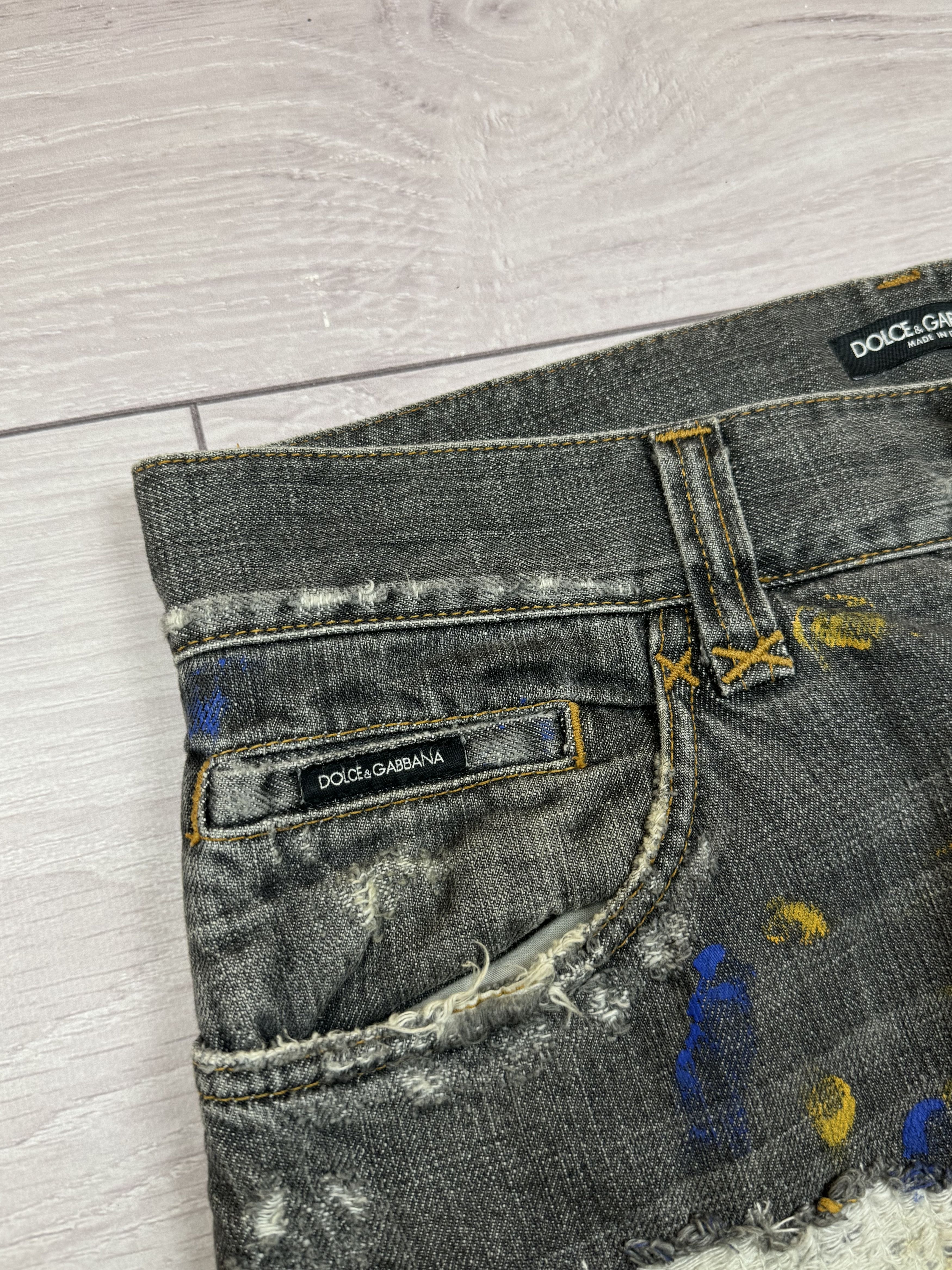 Dolce & Gabbana Dolce & Gabbana printed distressed denim jeans Size US 33 - 5 Thumbnail