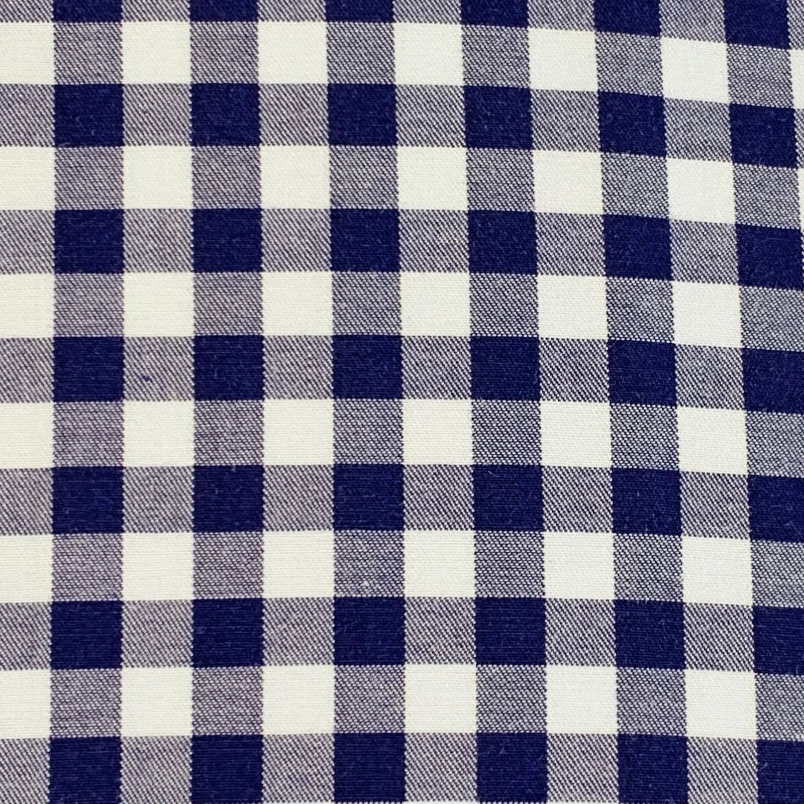Culturata White Navy Blue Gingham Cotton Tailored Fit Long Sleeve Size US M / EU 48-50 / 2 - 2 Thumbnail
