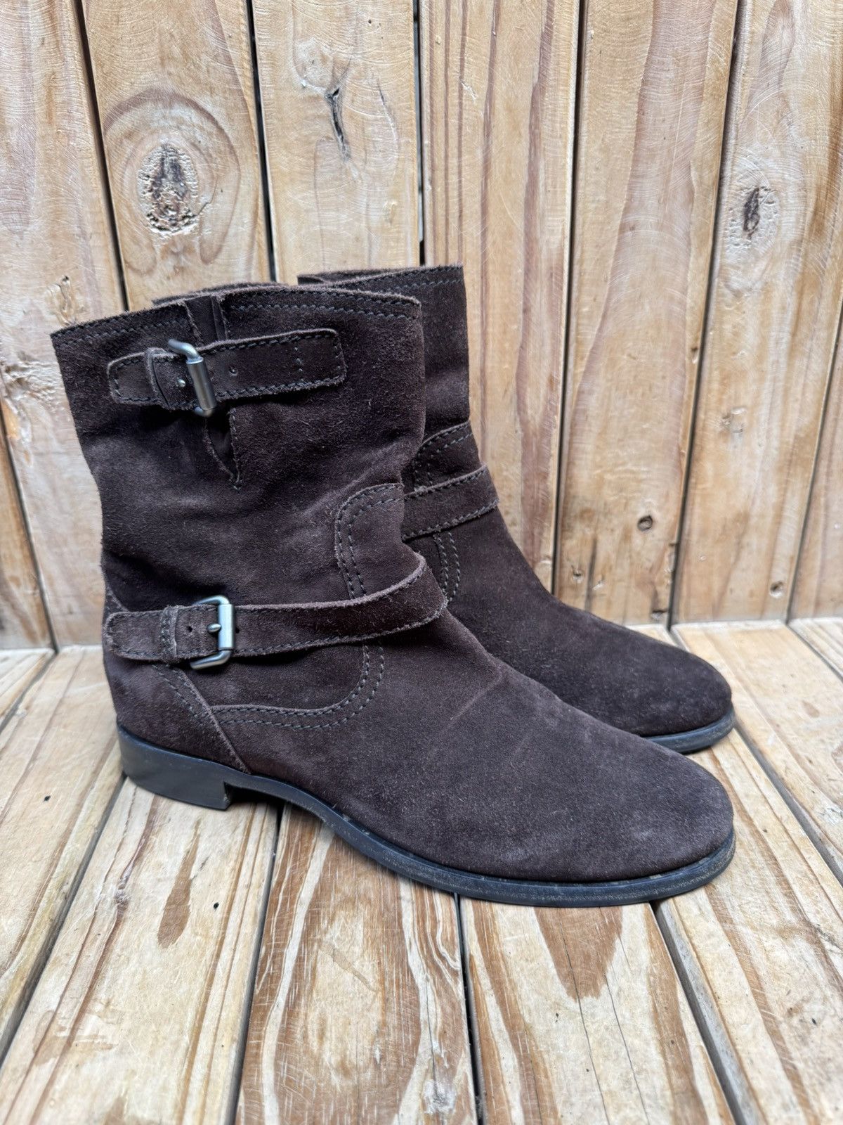 Prada PRADA brown suede strappy women’s boots EUR 41 US 11 UK 8 Size US 11 / IT 41 - 2 Thumbnail
