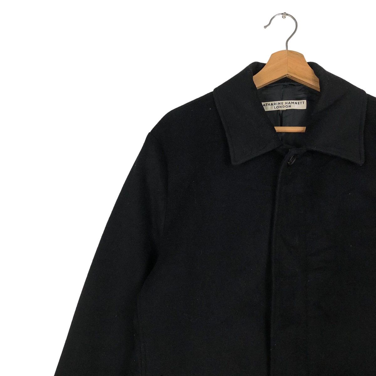 Japanese Brand 🔥Rich Black Long Jacket Katharine Hamnett Issey Miyake Size US XL / EU 56 / 4 - 7 Thumbnail