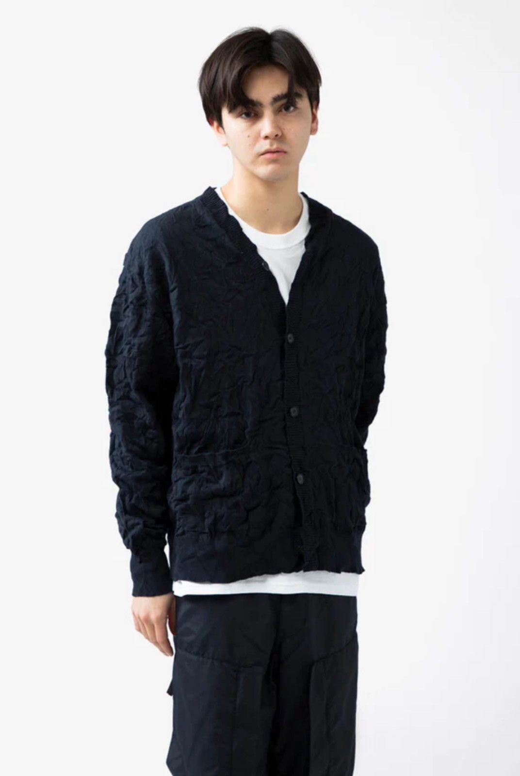 Auralee AURALEE “SS24 WRINKLED COTTON KNIT CARDIGAN” Size US L / EU 52-54 / 3 - 8 Thumbnail