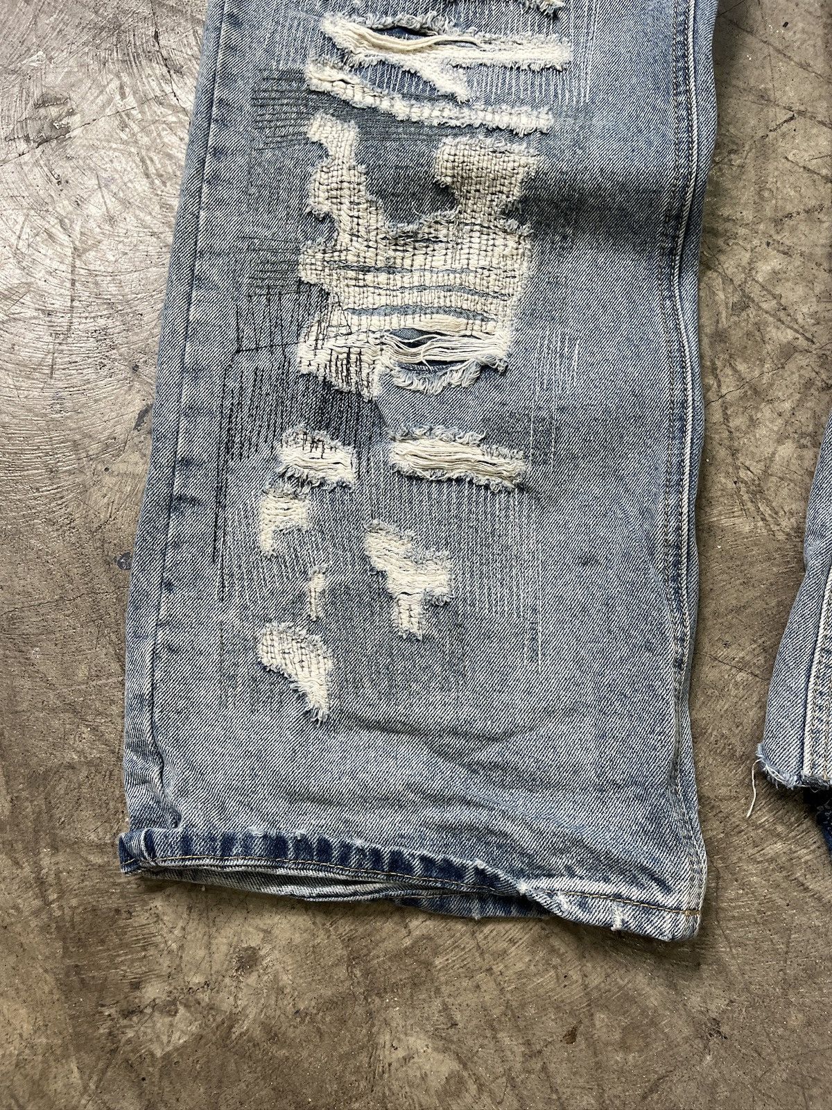 Other Still Water Distressed Reworked Denim Jeans (unisex) Size US 29 - 2 Thumbnail