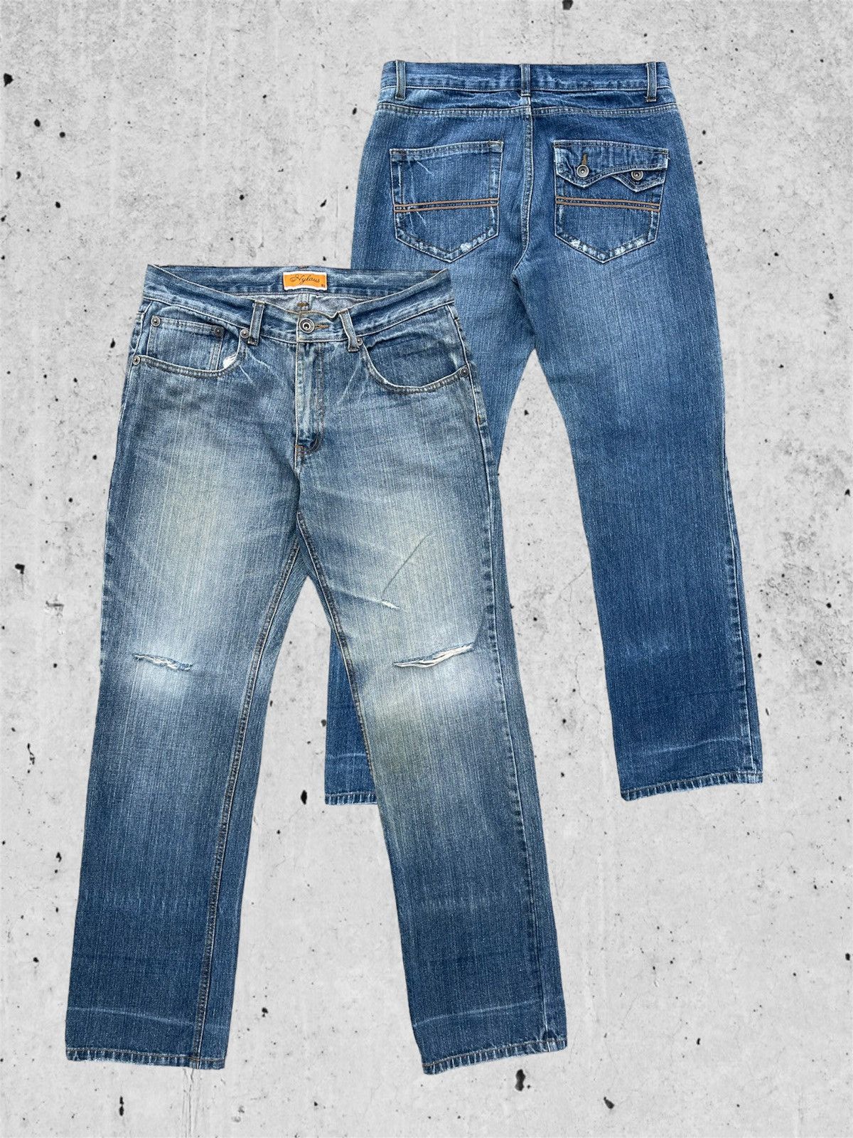 Japanese Brand 🔥 Nylaus Distressed Denim Streetwear W32🔥 Size US 32 / EU 48 - 1 Thumbnail