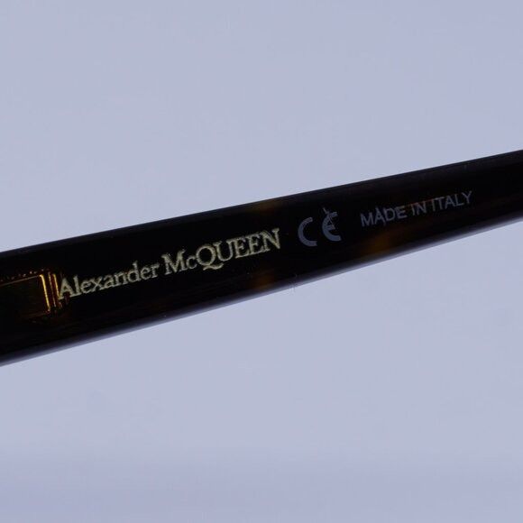Alexander McQueen Alexander McQueen AM0286O 002 Eyeglasses Havana 55mm Square Size ONE SIZE - 8 Thumbnail