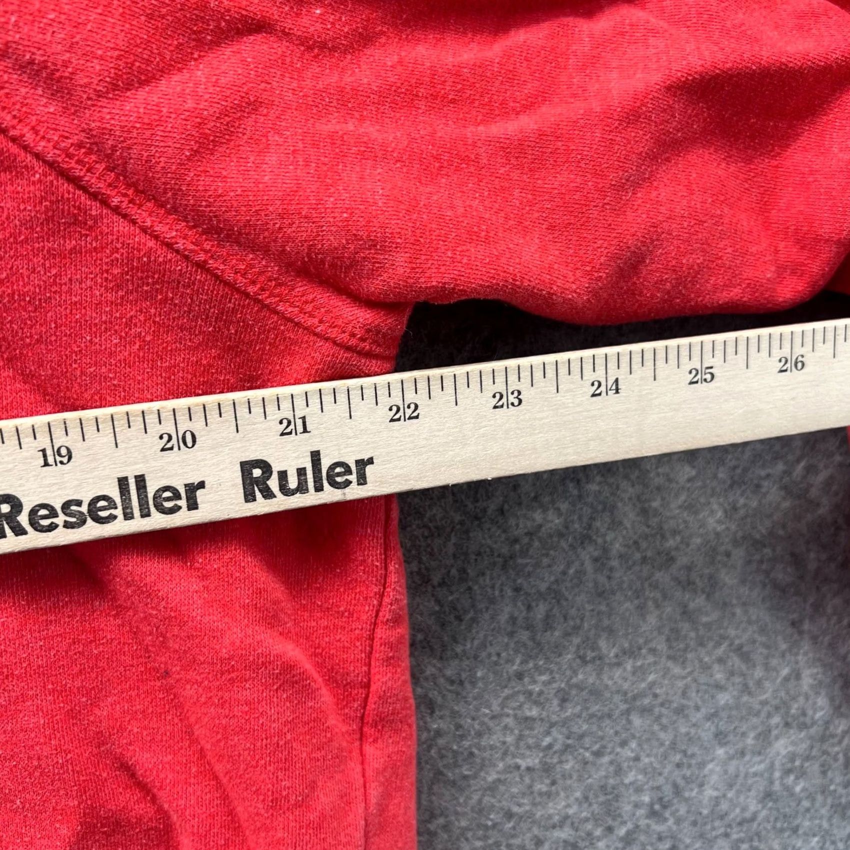 Tommy Hilfiger VINTAGE Tommy Hilfiger Hoodie Womens Large Red Pullover Fleece Sport Flag TH Sweatshirt Size L / US 10 / IT 46 - 3 Thumbnail