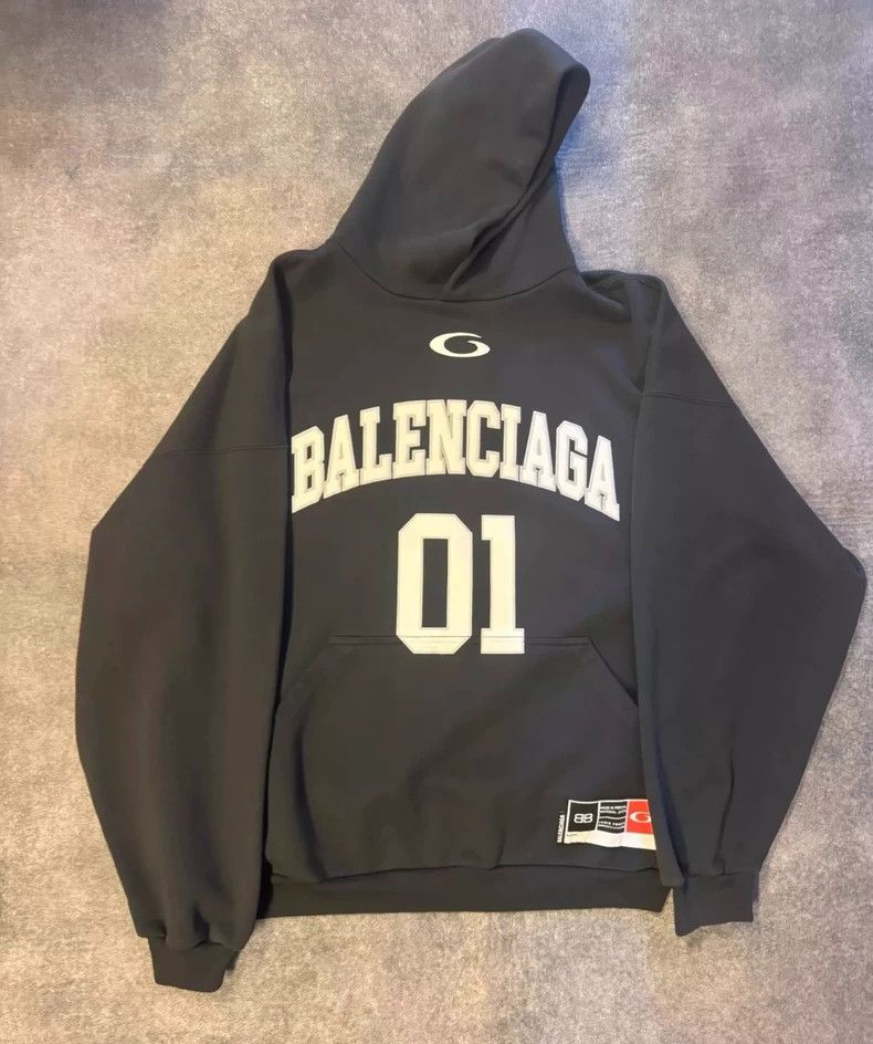 Balenciaga Balenciaga Basketball Logo Hoodie | Grailed