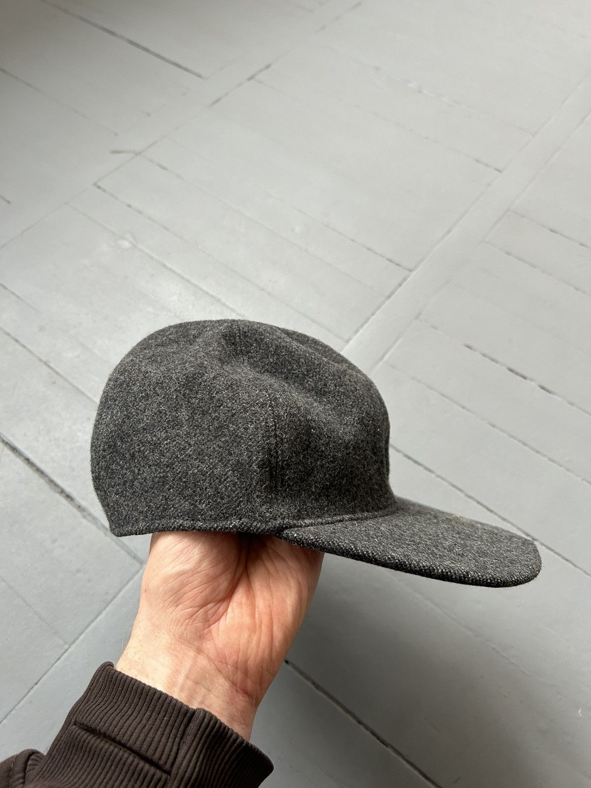 Pre-owned Prada Wool Cap Hat Vintage In Gray